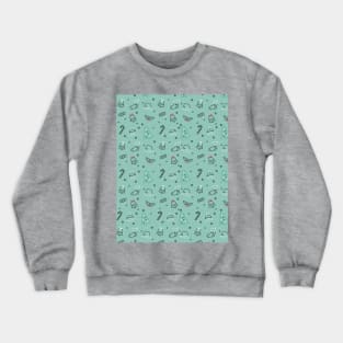 Christmas Elements - Teal Crewneck Sweatshirt